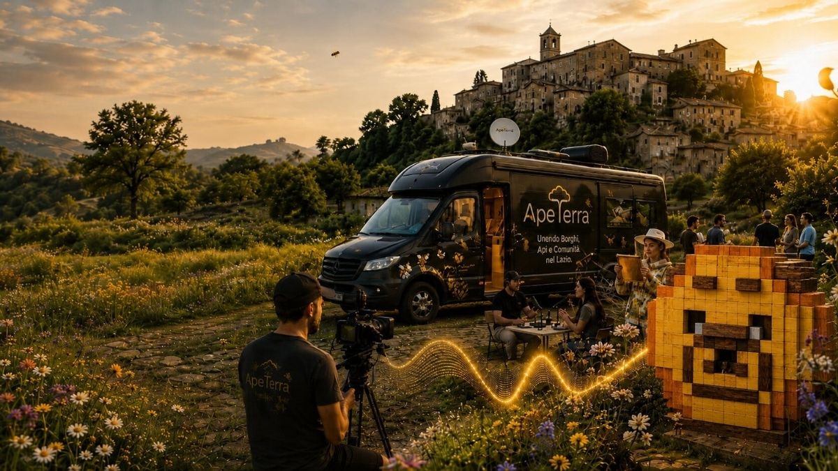 ApeTerra On The Road tra un borgo italiano, camper e alveare artistico