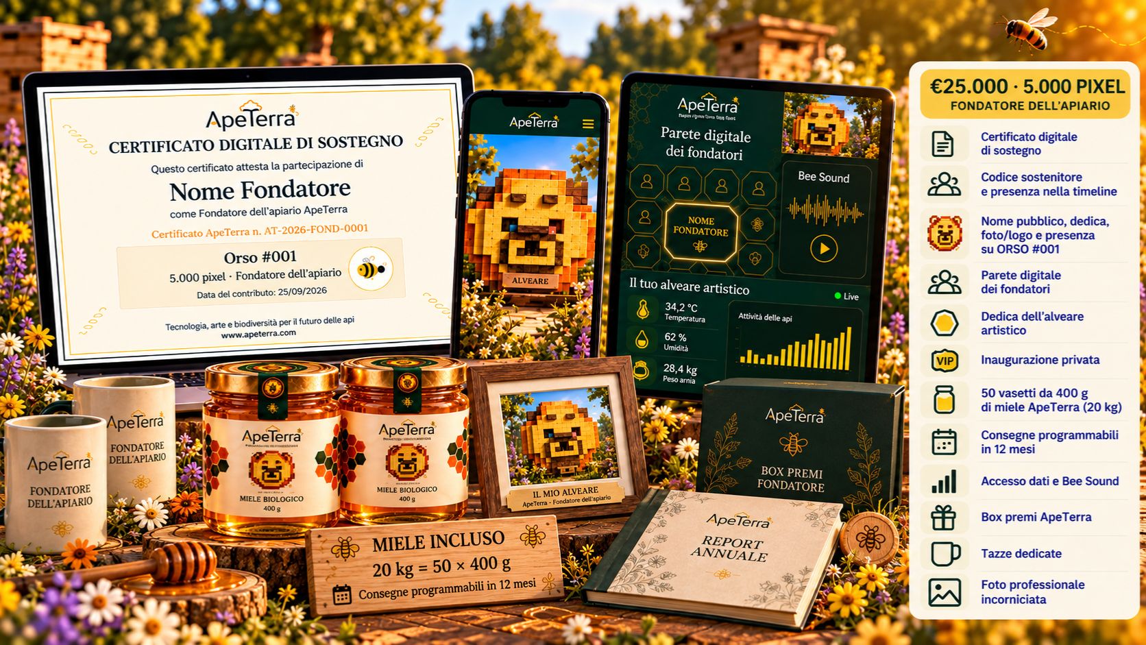 5,000 pixels · Apiary founder