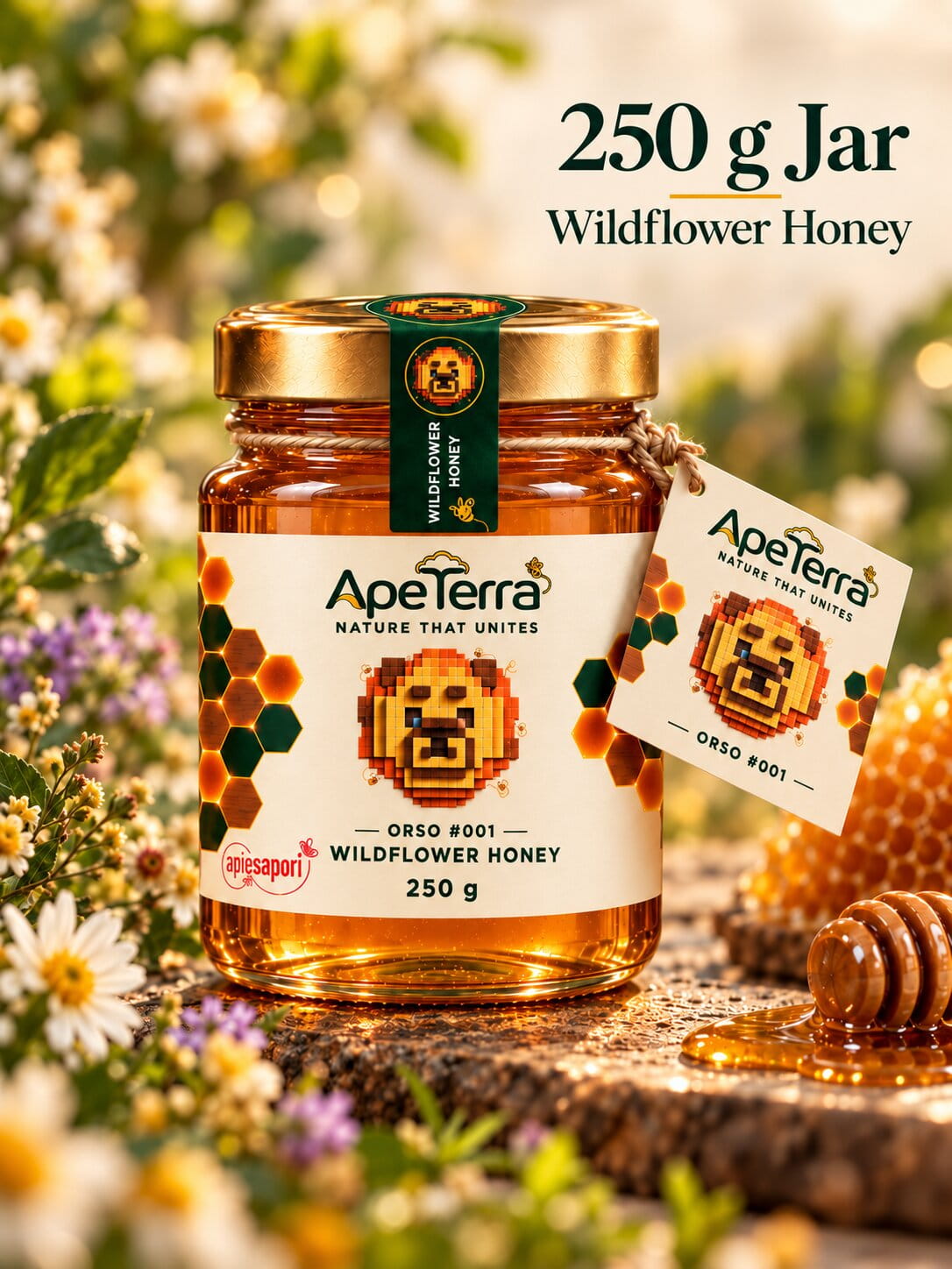 ApeTerra 250 g jar of wildflower honey