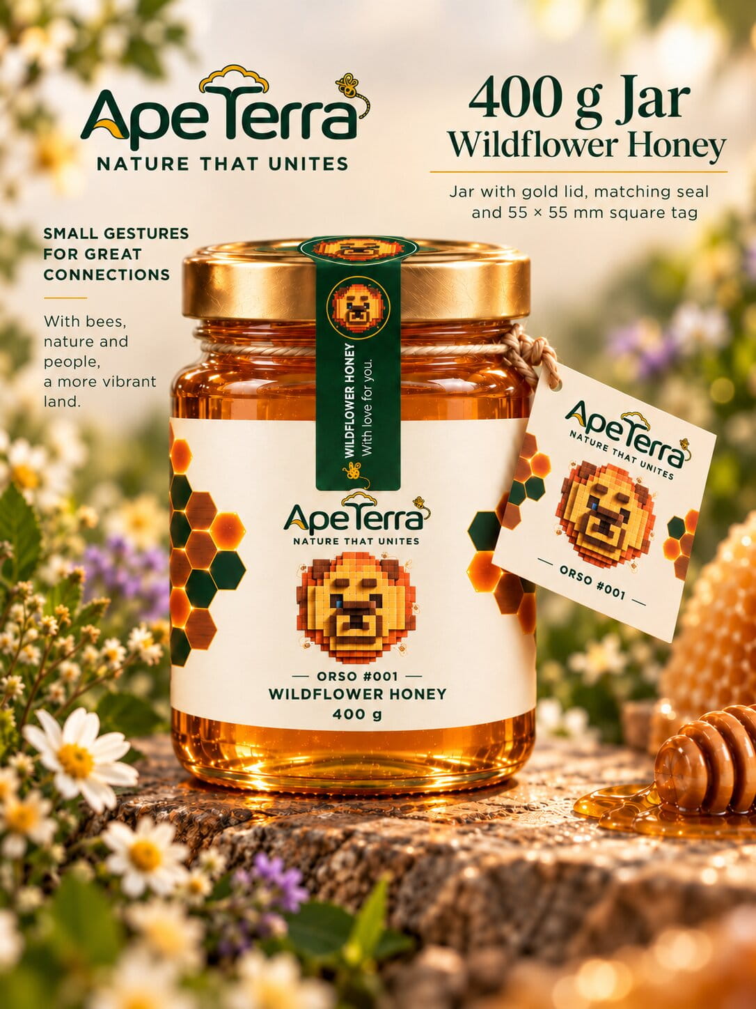 ApeTerra 400 g jar of wildflower honey